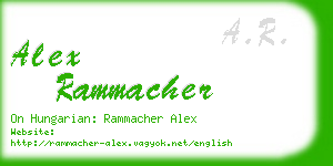 alex rammacher business card